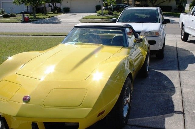 1975 Yellow Chevrolet Corvette Convertible