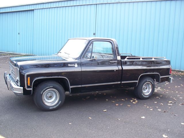 1975 Black Chevrolet C-10 Standard Cab Pickup