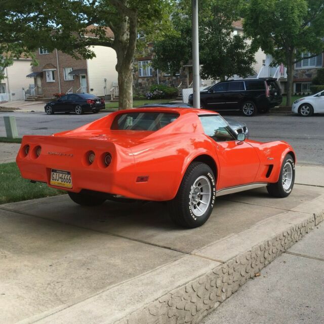 1975 Orange Chevrolet Corvette Coupe
