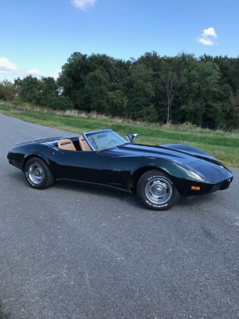 1975 Green Chevrolet Corvette Convertible