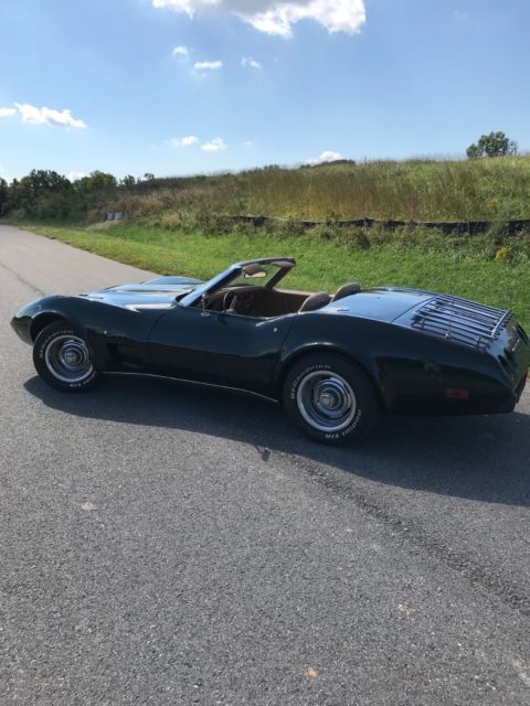 1975 Green Chevrolet Corvette Convertible