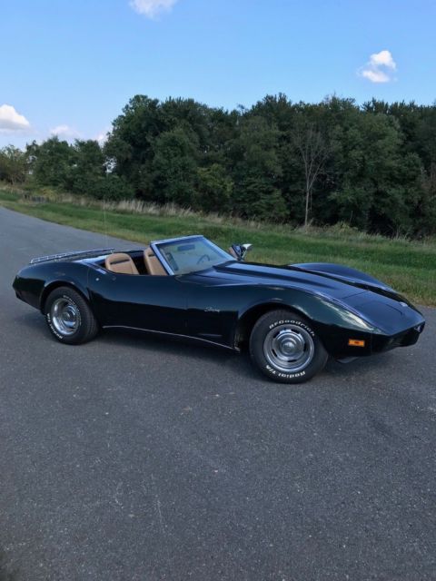 1975 Green Chevrolet Corvette Convertible