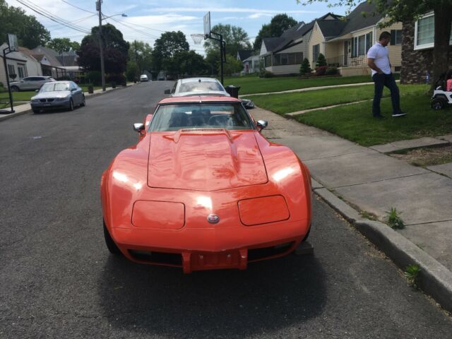 1975 Orange Chevrolet Corvette Coupe