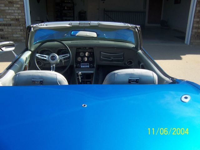 1975 Blue Chevrolet Corvette Convertible
