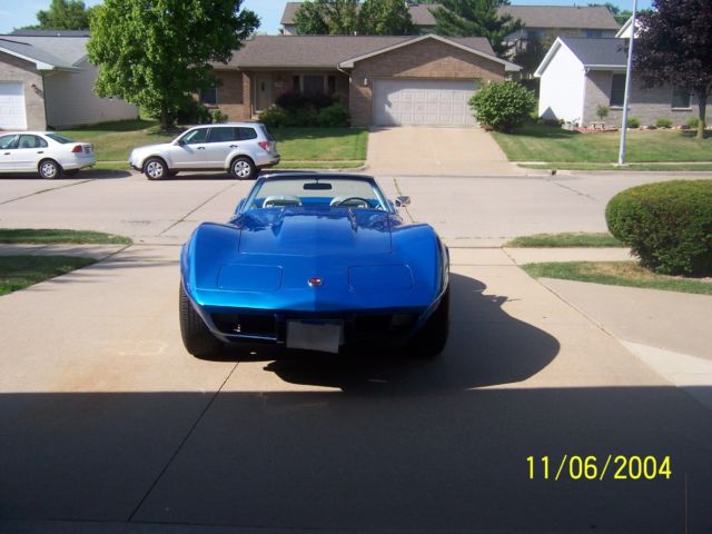1975 Blue Chevrolet Corvette Convertible
