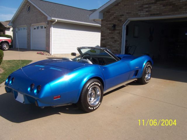 1975 Blue Chevrolet Corvette Convertible