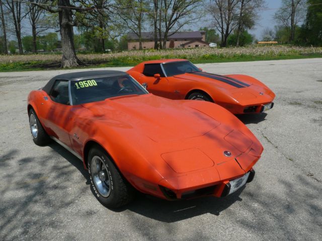 1975 Orange Chevrolet Corvette Convertible
