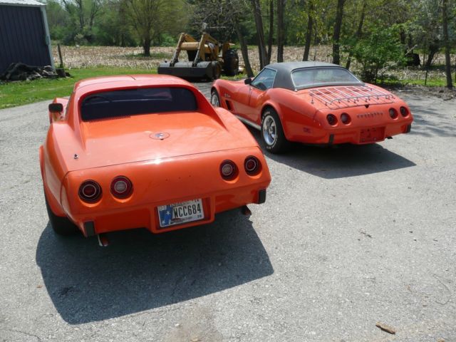 1975 Orange Chevrolet Corvette Convertible
