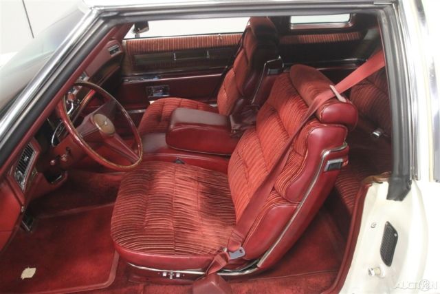 1975 White Cadillac Coupe Deville