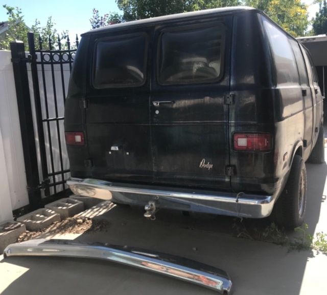 1975 Black Dodge Van UTILITY