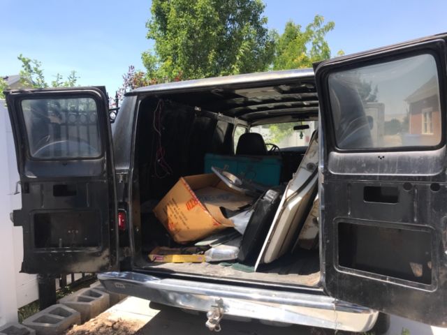 1975 Black Dodge Van UTILITY