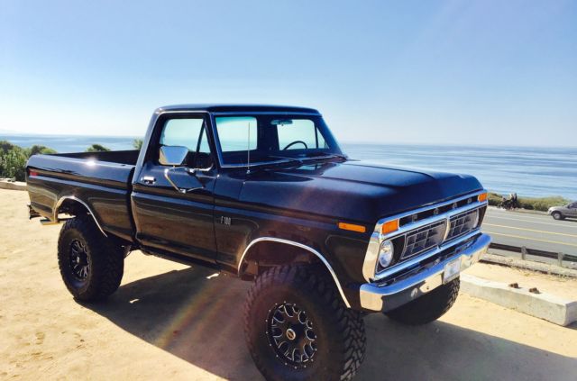 1975 Black Ford F-100 Pickup Truck