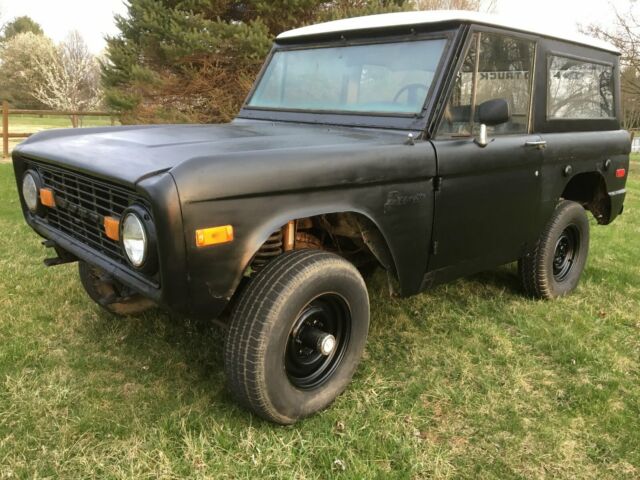 1975 Black Ford Bronco Power Steering
