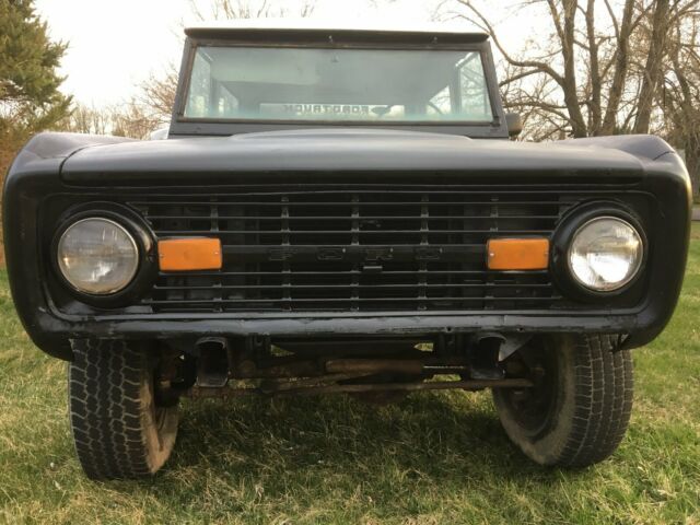 1975 Black Ford Bronco Power Steering