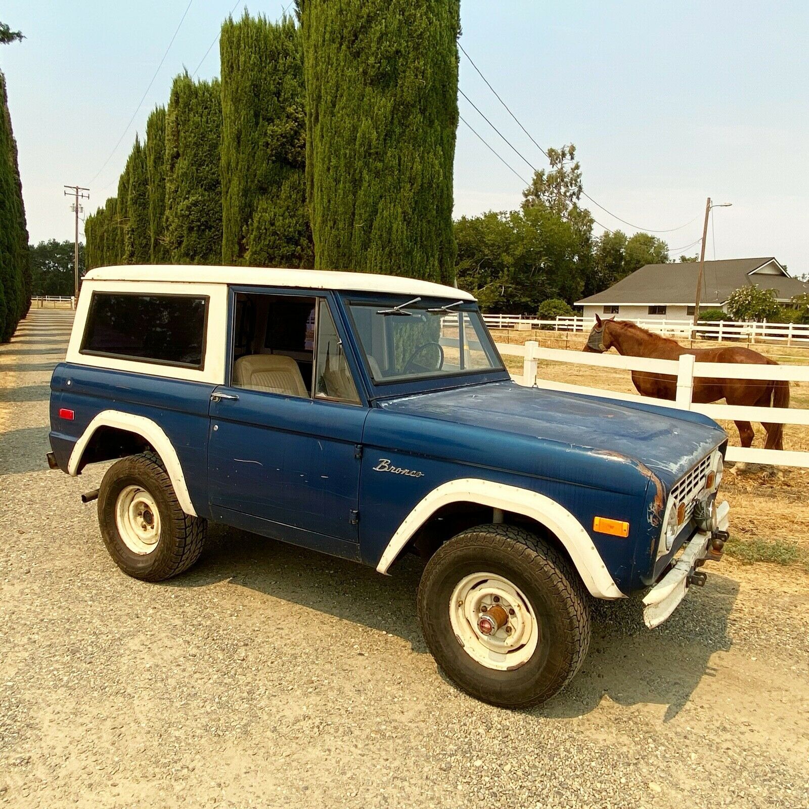 1975 Blue Ford Bronco SUV
