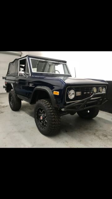 1975 Blue Ford Bronco Convertible
