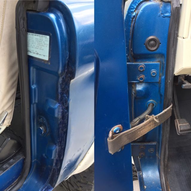 1975 Blue Ford Bronco Hard Top Convertible