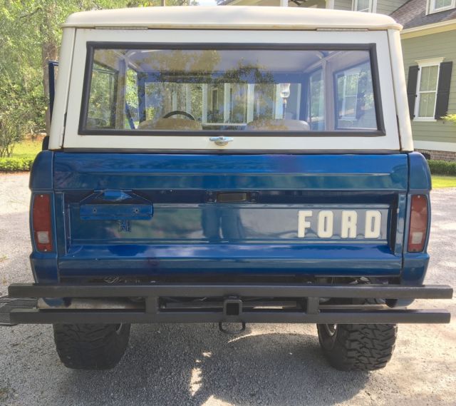 1975 Blue Ford Bronco Hard Top Convertible