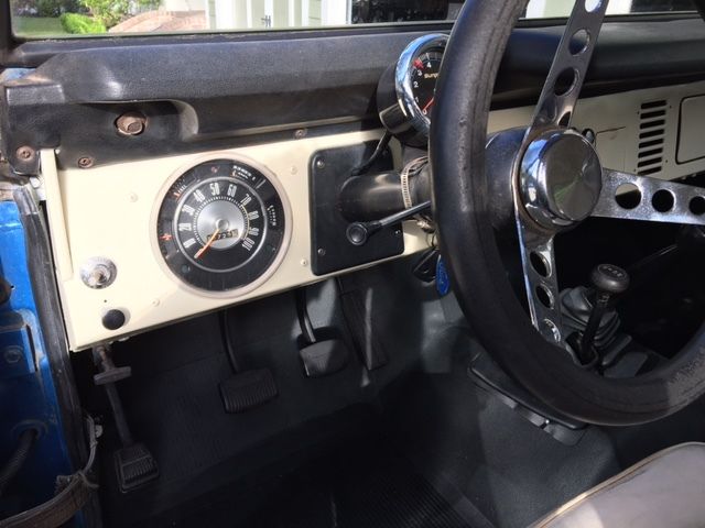 1975 Blue Ford Bronco Hard Top Convertible