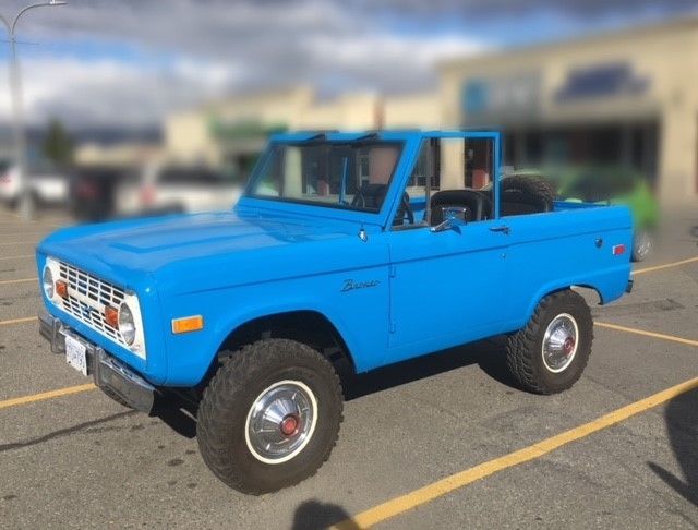 1975 Blue Ford Bronco Convertible