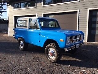 1975 Blue Ford Bronco Convertible