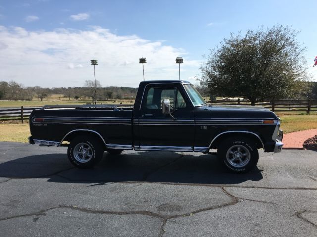 1975 Black Ford F-100 Standard Cab Pickup