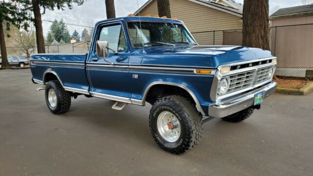 1975 Blue Ford F-100 Standard Cab Pickup