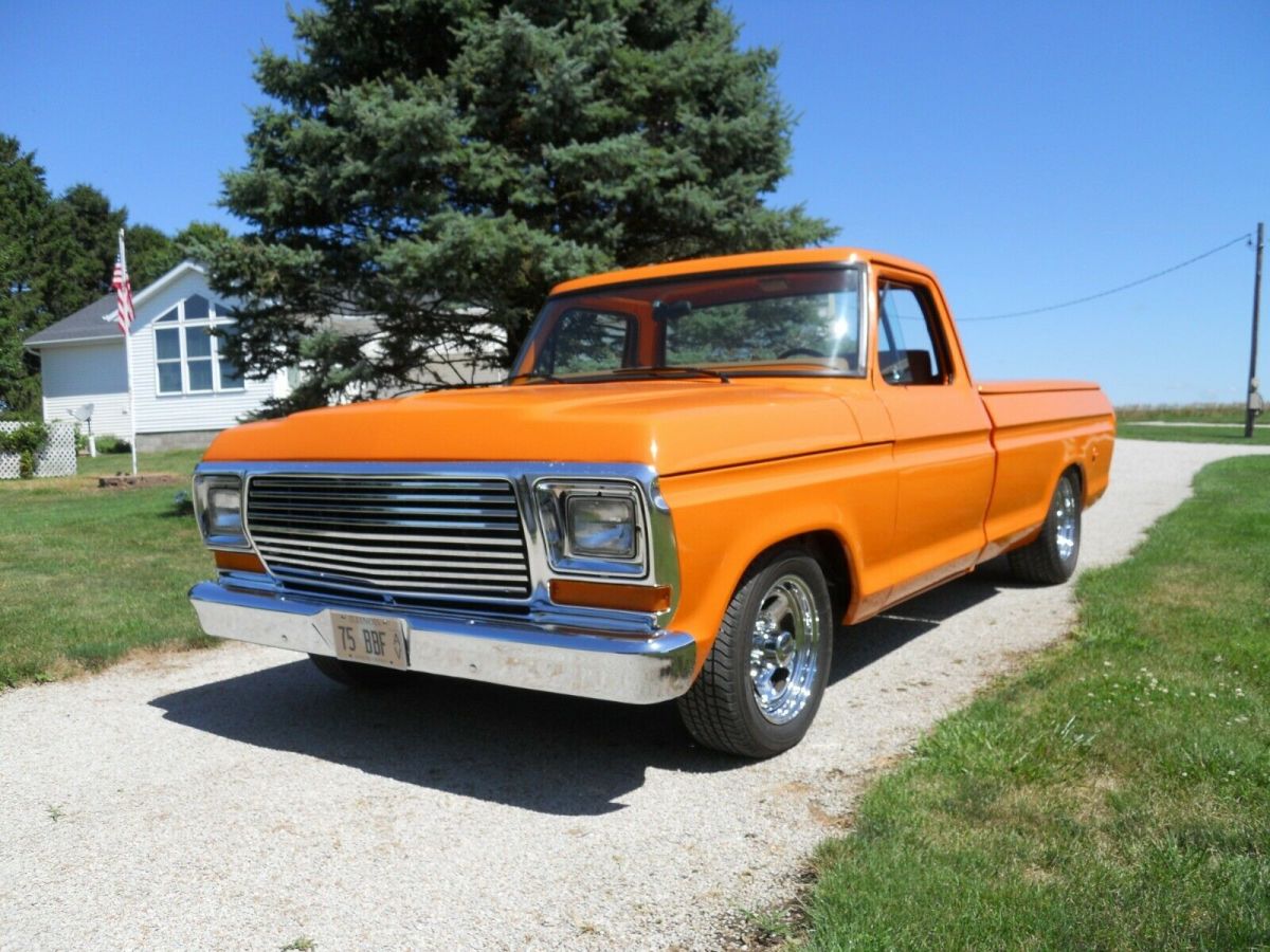 1975 Orange Ford F-150 Standard Cab Pickup