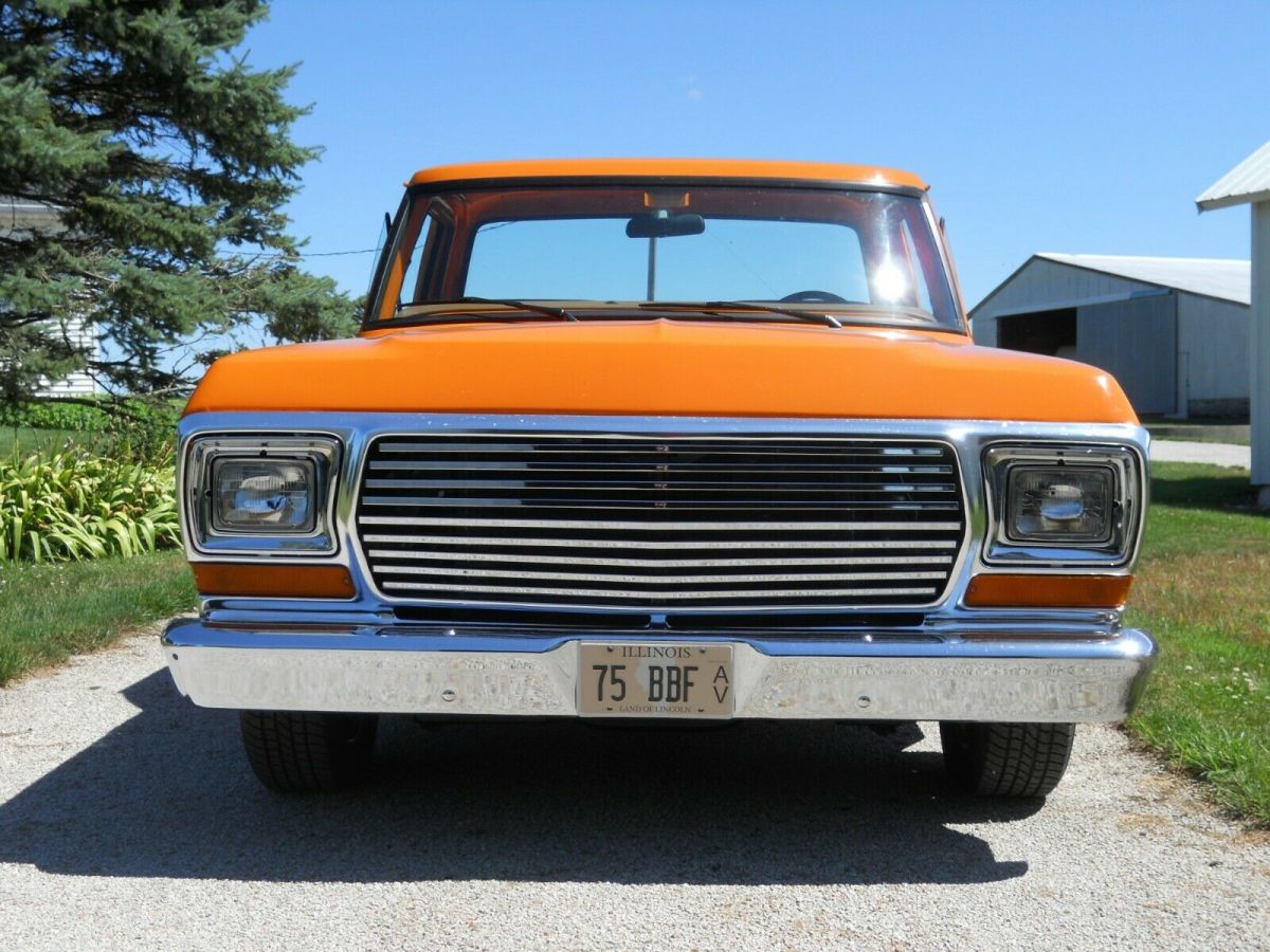 1975 Orange Ford F-150 Standard Cab Pickup