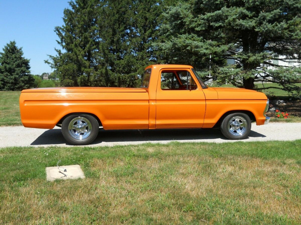 1975 Orange Ford F-150 Standard Cab Pickup