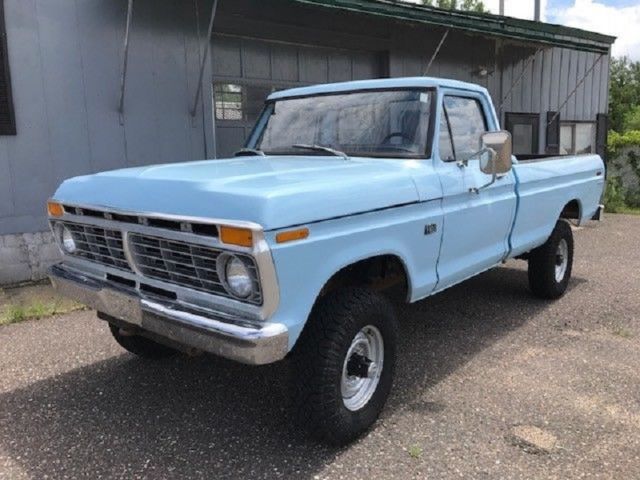 1975 Blue Ford F-250 Standard Cab Pickup