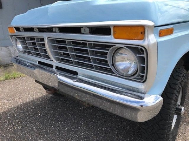 1975 Blue Ford F-250 Standard Cab Pickup