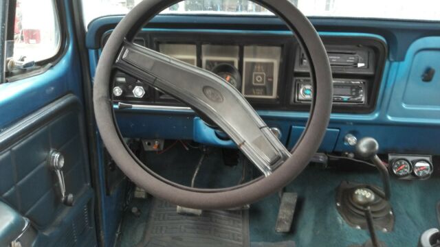 1975 Blue Ford F-250 Crew Cab Pickup
