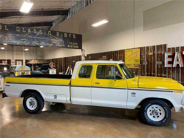 1975 Yellow Ford F-250 Pickup Truck