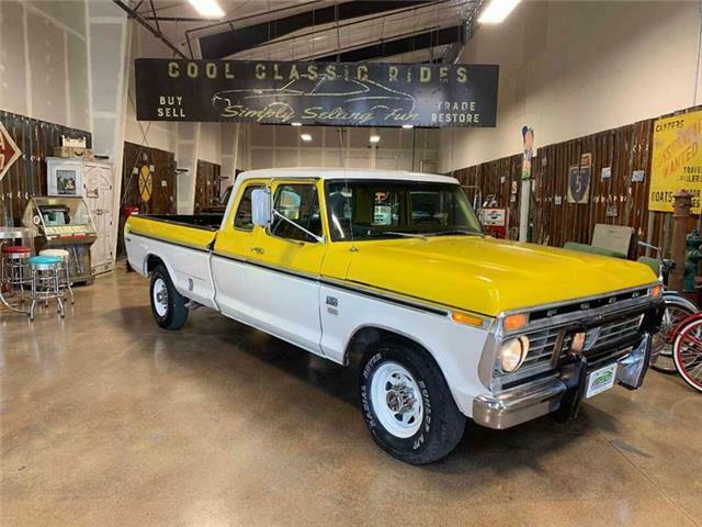 1975 Yellow Ford F-250 Pickup Truck