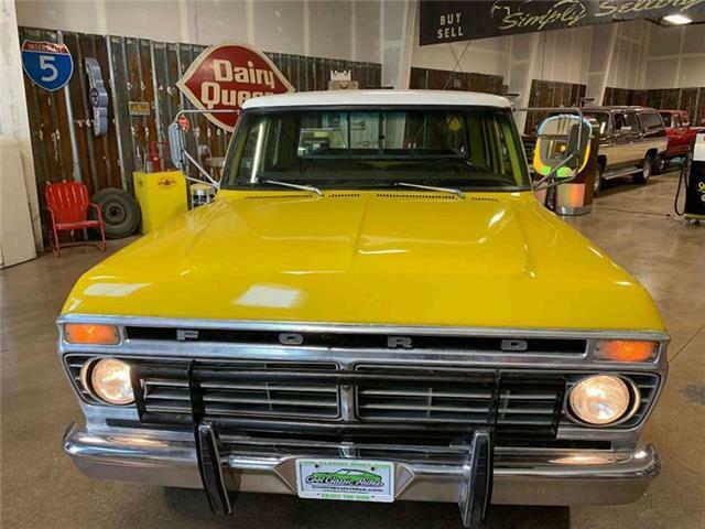 1975 Yellow Ford F-250 Pickup Truck