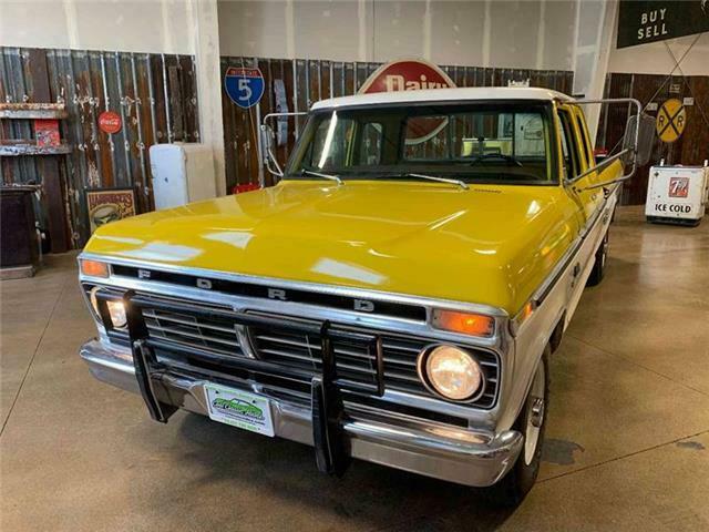 1975 Yellow Ford F-250 Pickup Truck