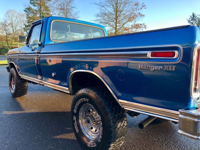 1975 Blue Ford F-250 Standard Cab Pickup