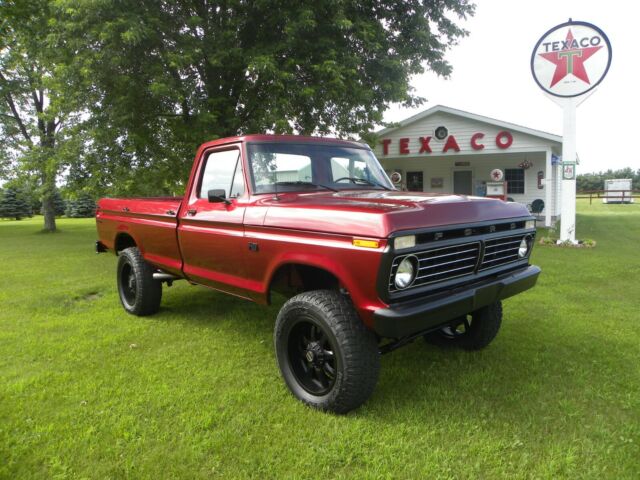 1975 candy apple red metallic Ford F-150 Standard Cab Pickup