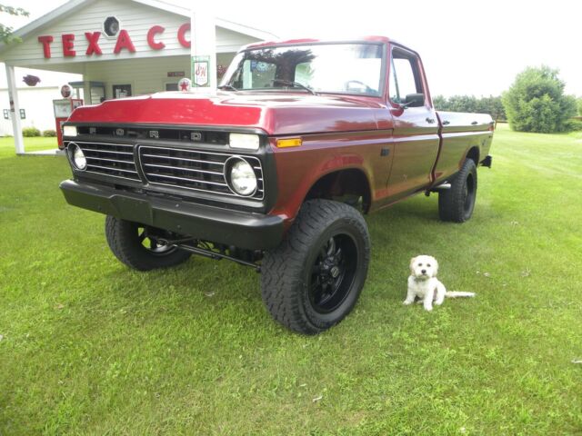 1975 candy apple red metallic Ford F-150 Standard Cab Pickup