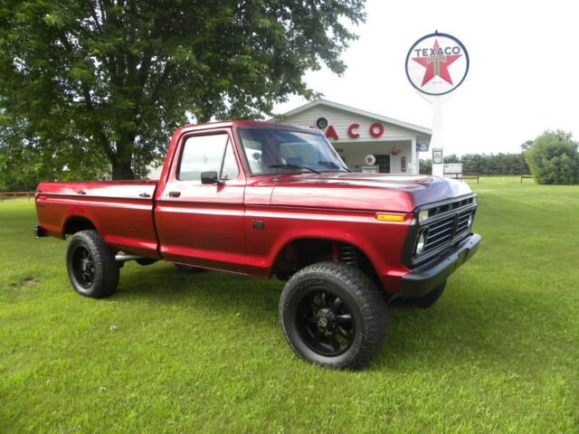 1975 candy apple red metallic Ford F-150 Standard Cab Pickup