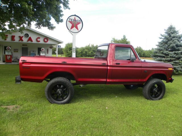 1975 candy apple red metallic Ford F-150 Standard Cab Pickup