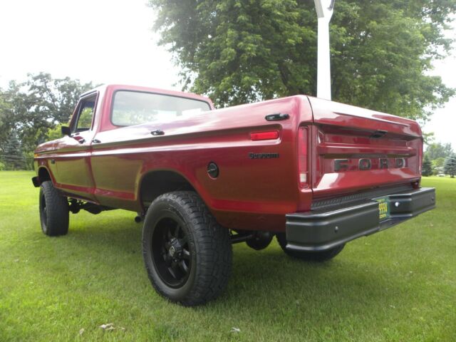 1975 candy apple red metallic Ford F-150 Standard Cab Pickup
