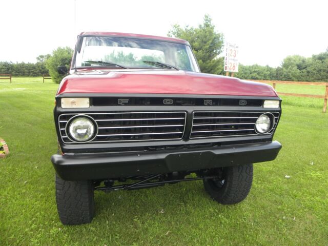 1975 candy apple red metallic Ford F-150 Standard Cab Pickup