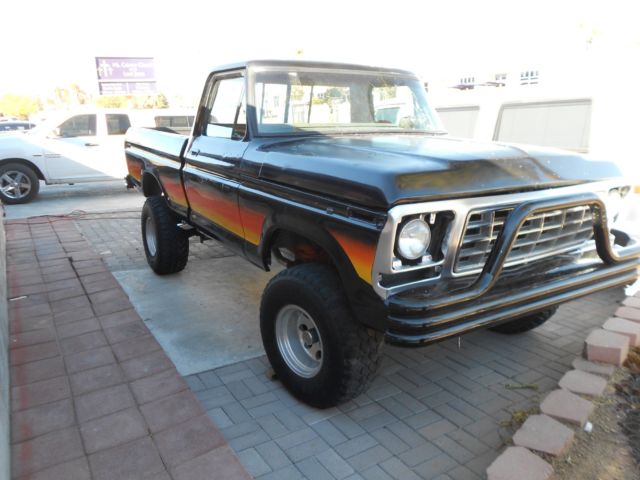 1975 Black Ford F-150 Standard Cab Pickup