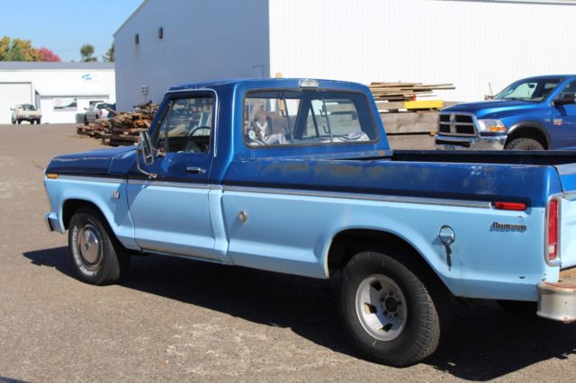 1975 Blue Ford F-150 Standard Cab Pickup