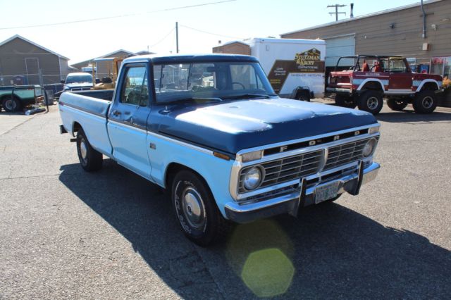 1975 Blue Ford F-150 Standard Cab Pickup