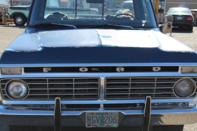 1975 Blue Ford F-150 Standard Cab Pickup