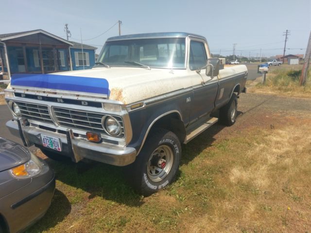 1975 Blue & White Ford F-250 Standard Cab Pickup