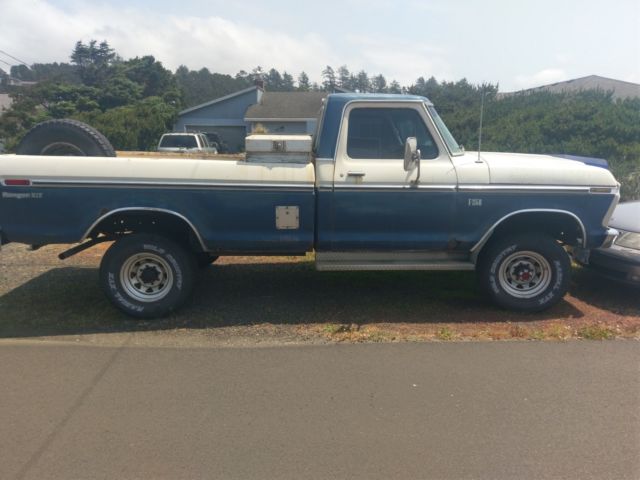 1975 Blue & White Ford F-250 Standard Cab Pickup